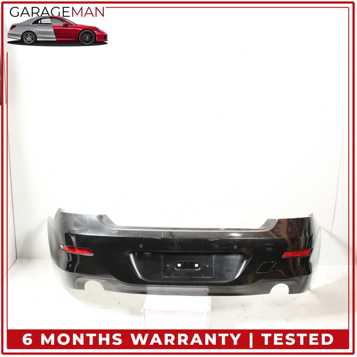 2012-2019 BMW 640i 650i F12 Rear Bumper Cover Panel Black Metallic OEM