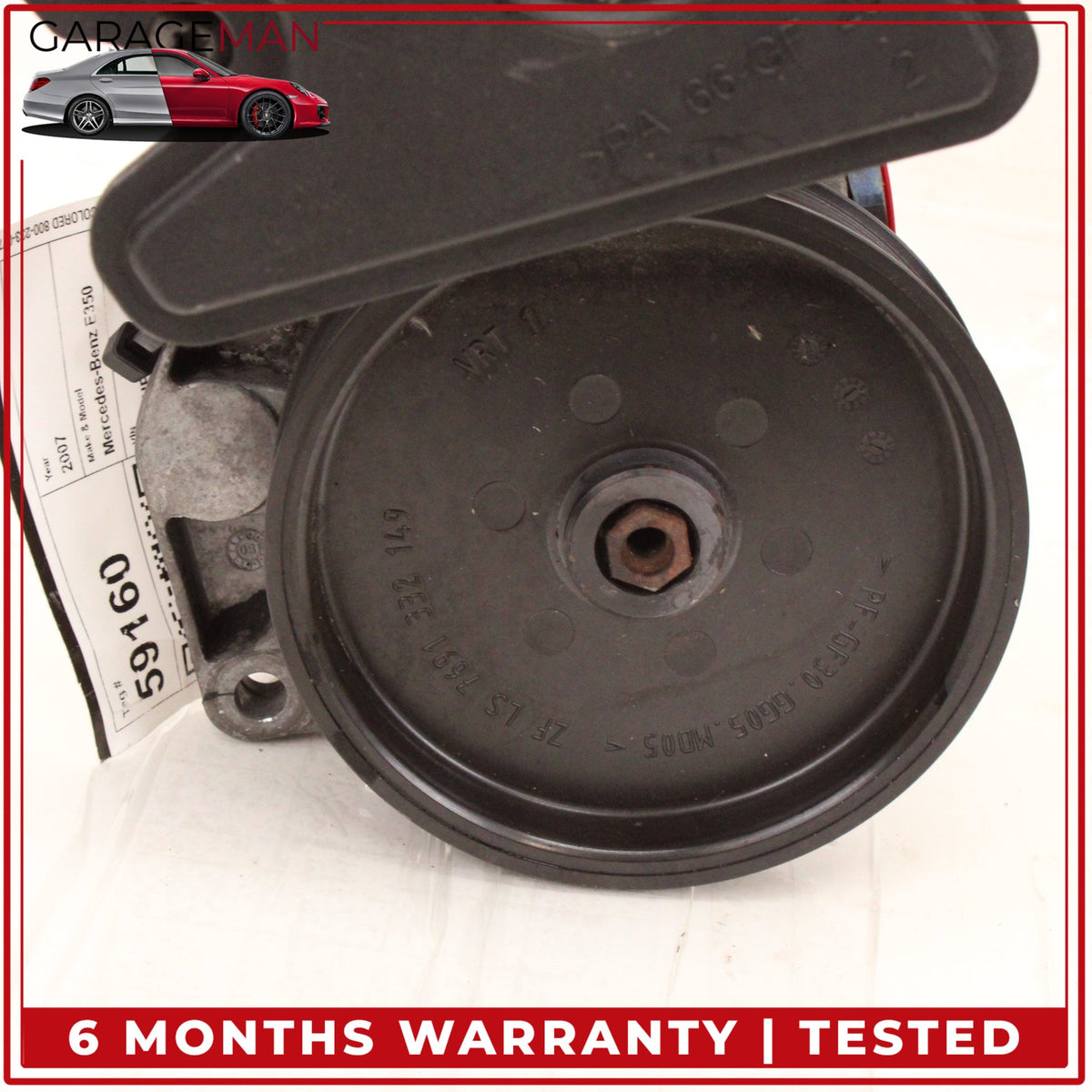 2007-2009 Mercedes W211 E350 Power Steering Pump w/ Reservoir 0004602383 OEM