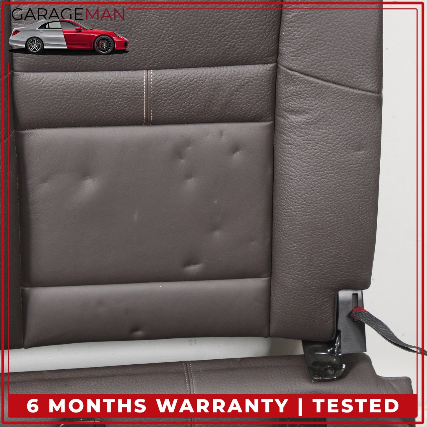 2014-2021 BMW i3 Rear Upper and Lower Seat Bench Cushion w/ Headrest Brown OEM