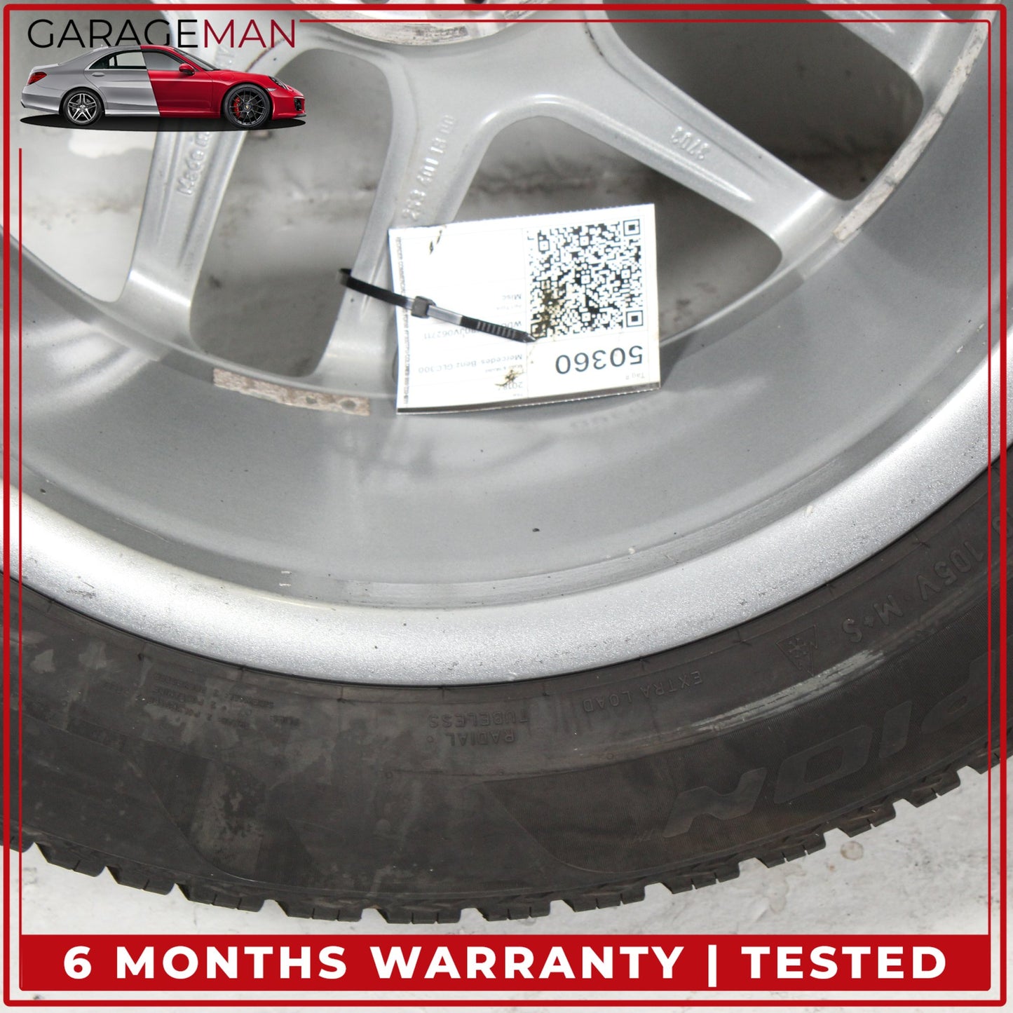 2016-2023 Mercedes X253 GLC300 Wheel Rim w/ Pirelli Tire 8JX19H2 ET38 OEM