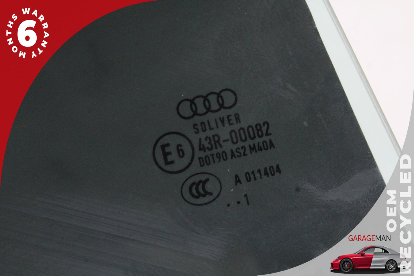 2012-2018 Audi A6 S6 Rear Right Passenger Side Door Window Glass 43R00082 OEM