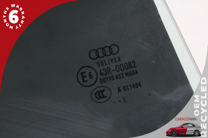 2012-2018 Audi A6 S6 Rear Right Passenger Side Door Window Glass 43R00082 OEM