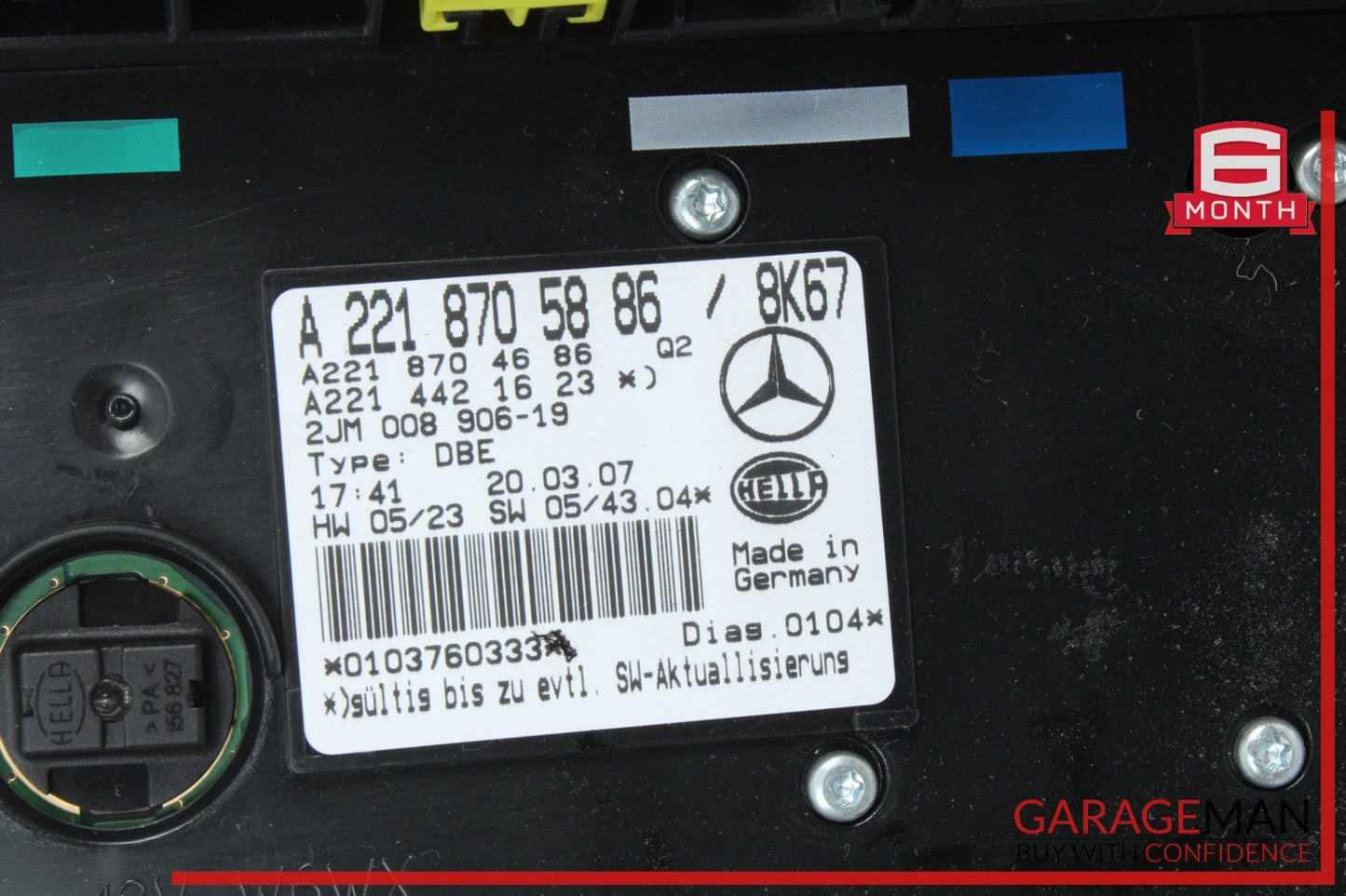 2007-2009 Mercedes-Benz S550 W221 Overhead Dome Light Lamp 2218705886 OEM