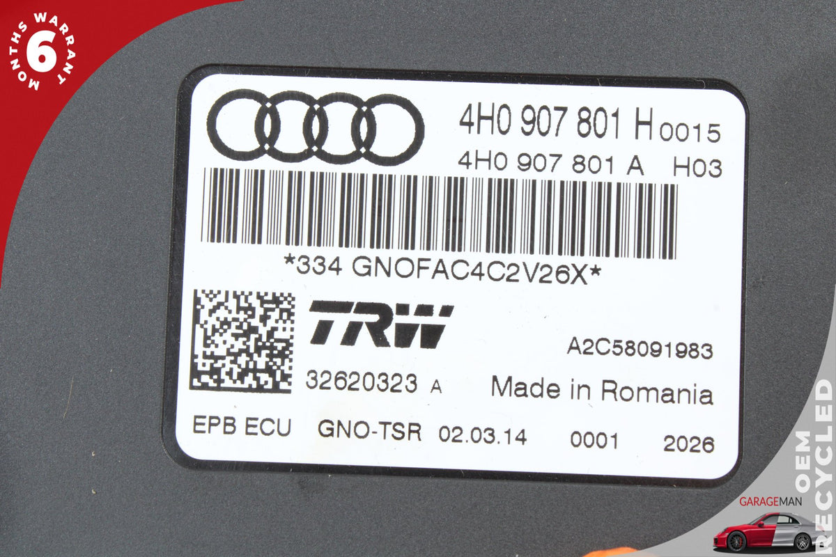 2012-2018 Audi A6 C7 Sedan Electronic Parking Brake Control Module 4H0907801 OEM