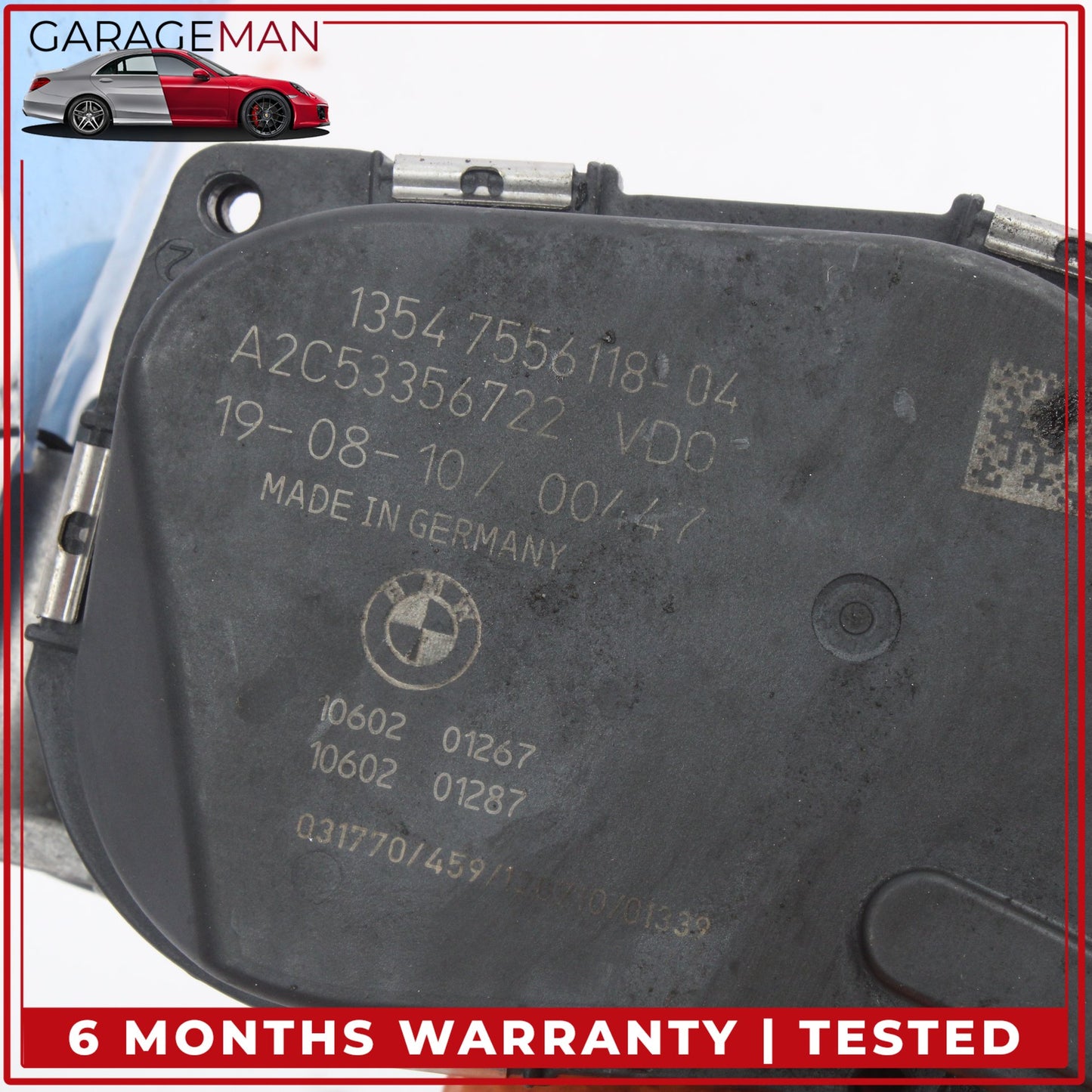 2011-2013 BMW 528i F10 N52 3.0L Engine Throttle Valve Body 7556118
