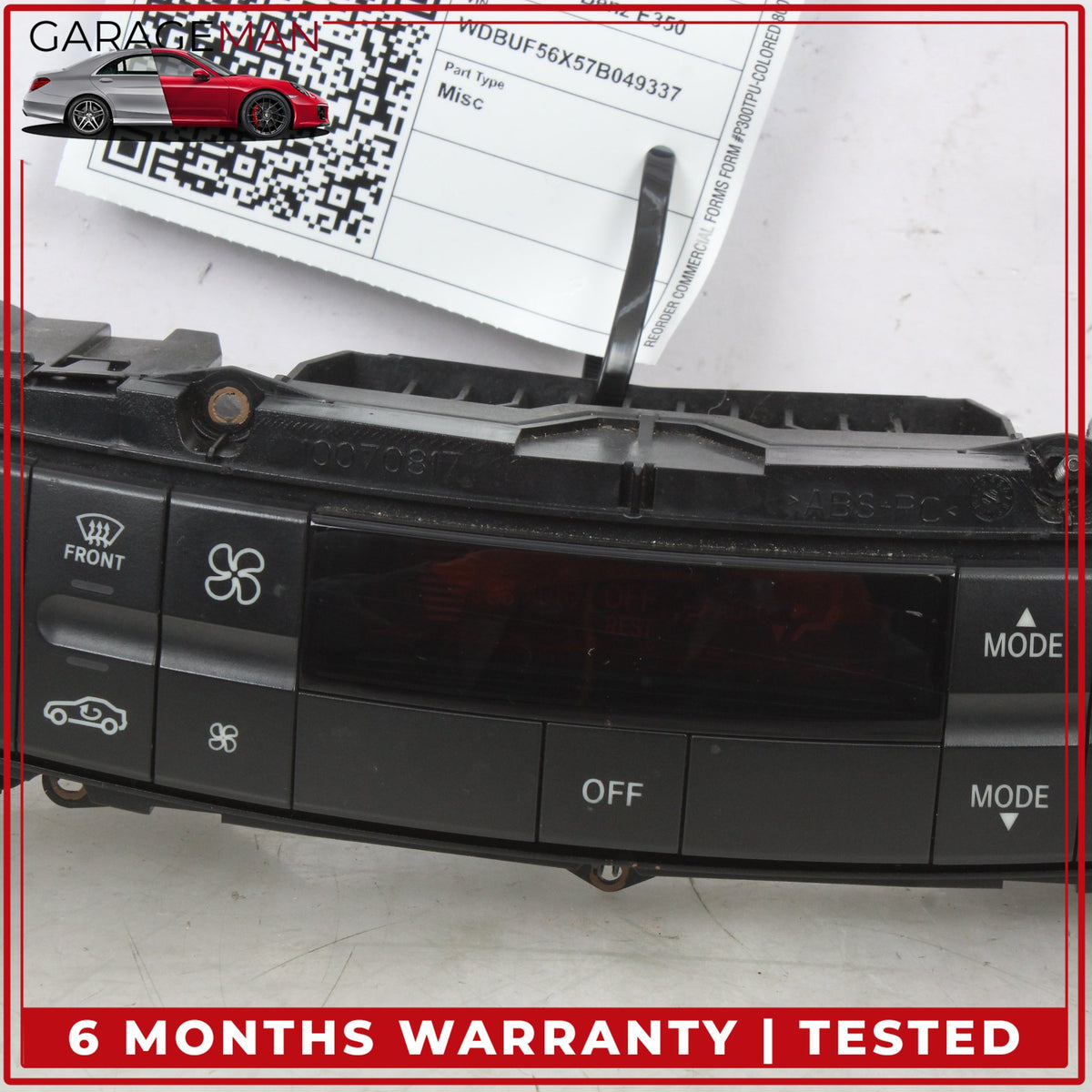 2007-2009 Mercedes W211 E350 A/C Heater Climate Control Switch 2118302285 OEM