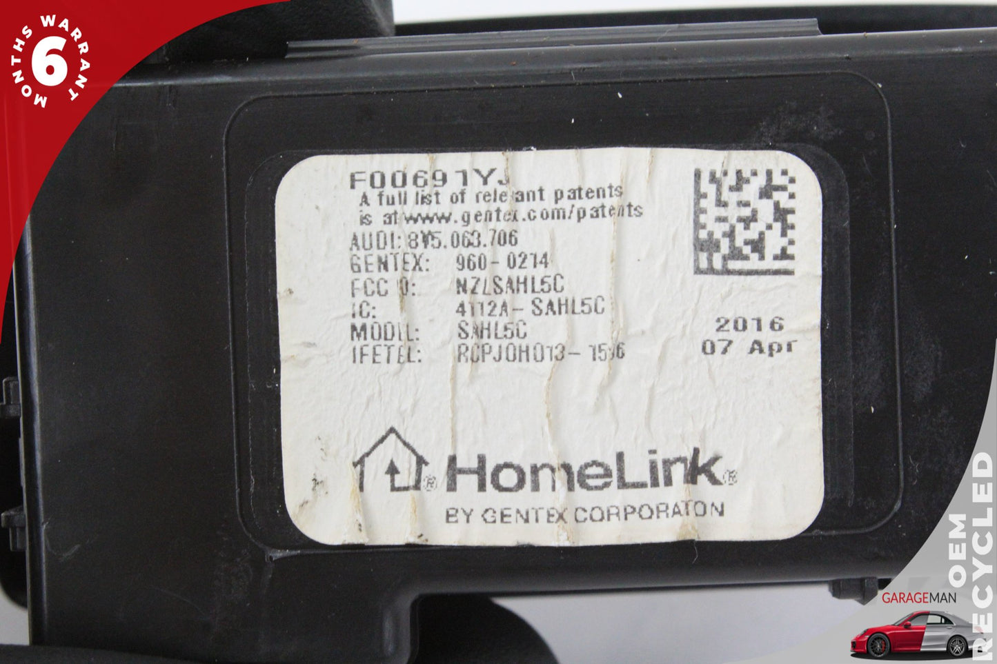 2015-2020 Audi A3 8V Sedan Garage Door Open Switch Black 8Y5063706 Genuine