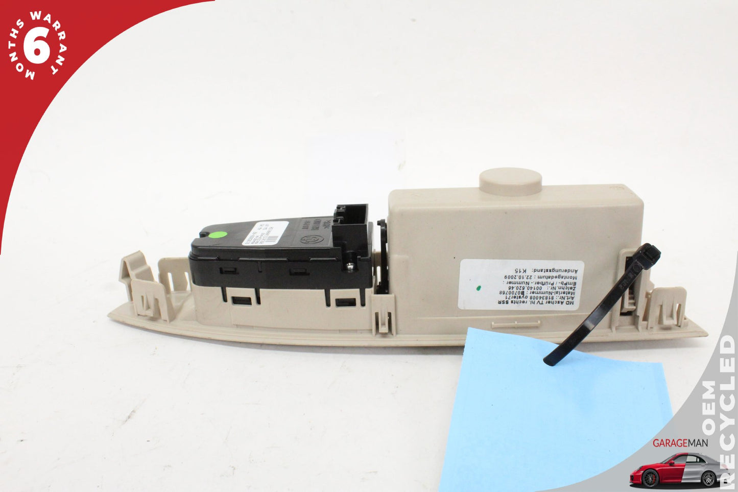 2009-2015 BMW 750i Rear Right Passenger Side Window Switch w/ Trim 9195269 OEM