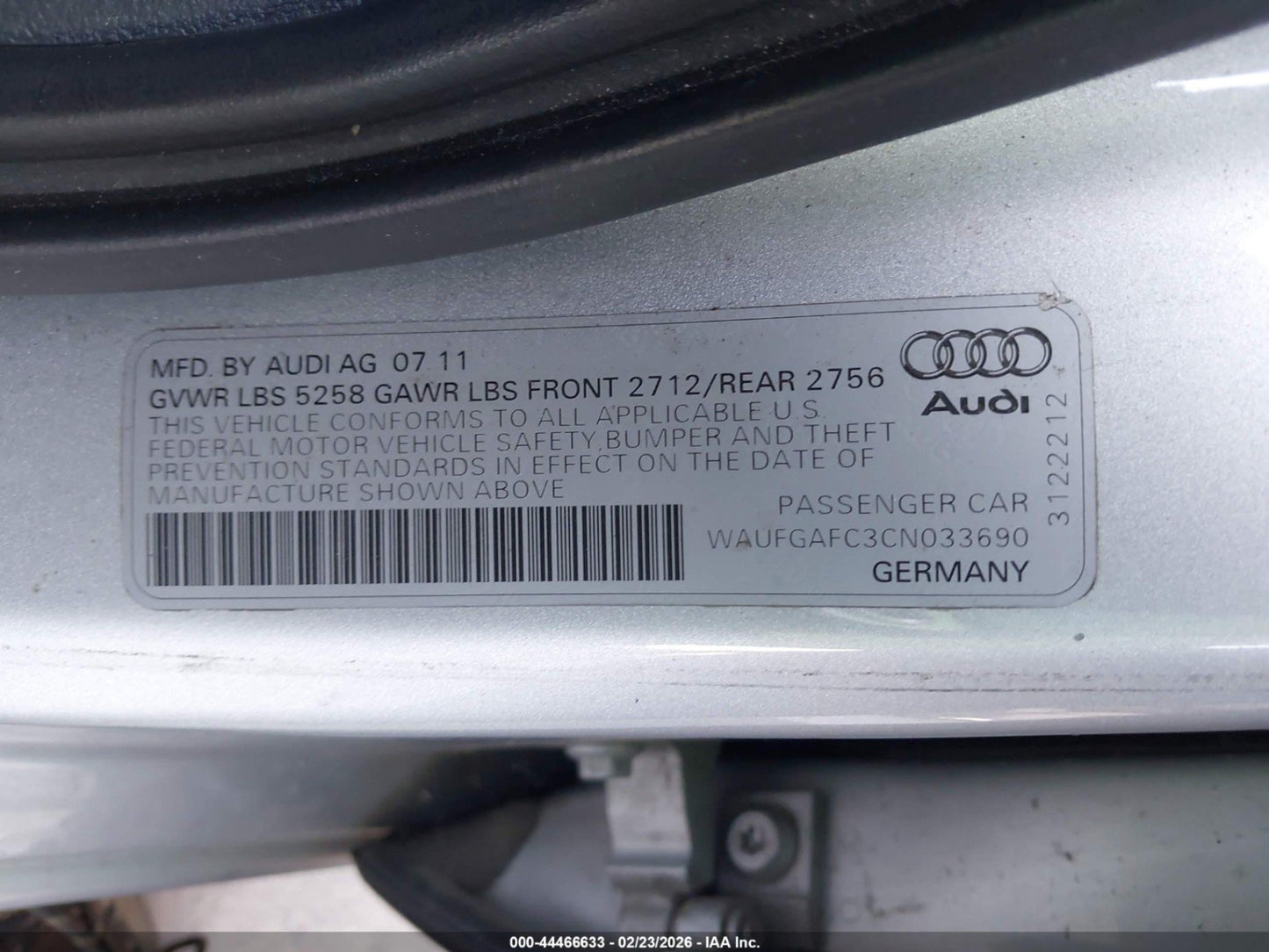 2012 Audi A6 C7