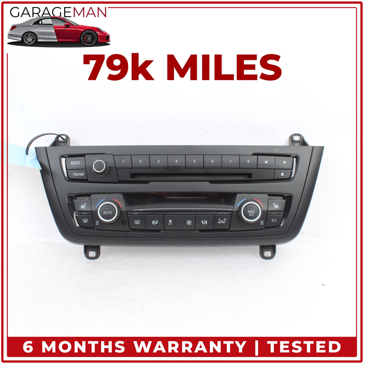 2012-2015 BMW 320i xDrive Audio Radio Climate Control Switch Panel 9226784 OEM