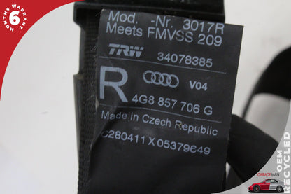 2012-2018 Audi A7 A6 Front Right Passenger Side Seat Belt Black 4G8857706G OEM
