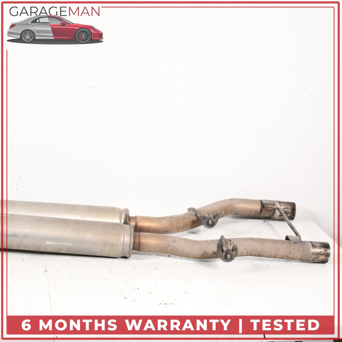 2013-2015 Jaguar XF X250 3.0L S/C RWD Intermediate Exhaust Muffler Dual Pipe OEM
