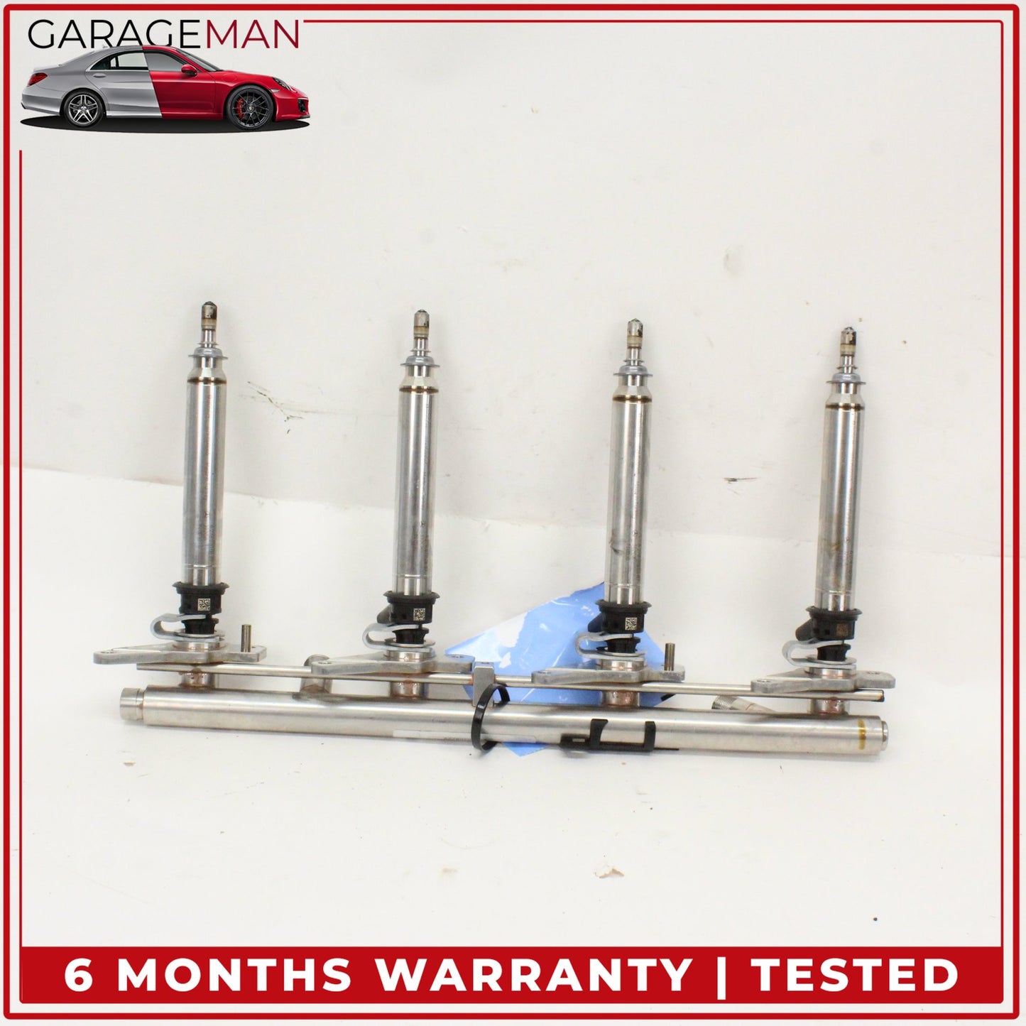 2011-2018 Mercedes W216 CL550 Fuel Injection Rail Line w/ Injectors Left Side