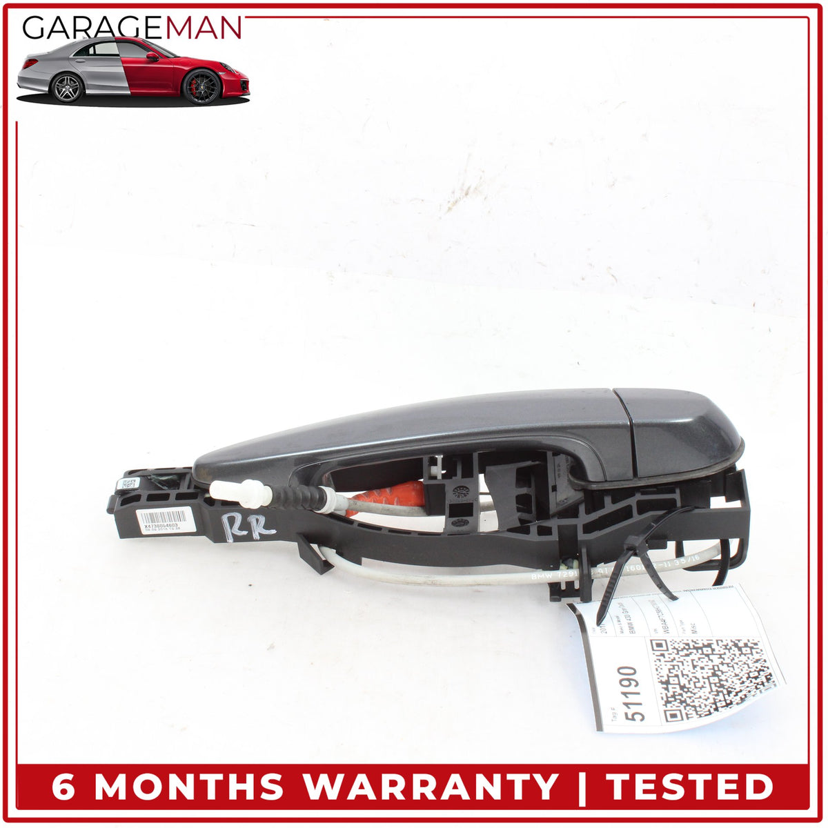 2014-2020 BMW 430i Gran Coupe Rear Right Side Exterior Door Handle Gray OEM