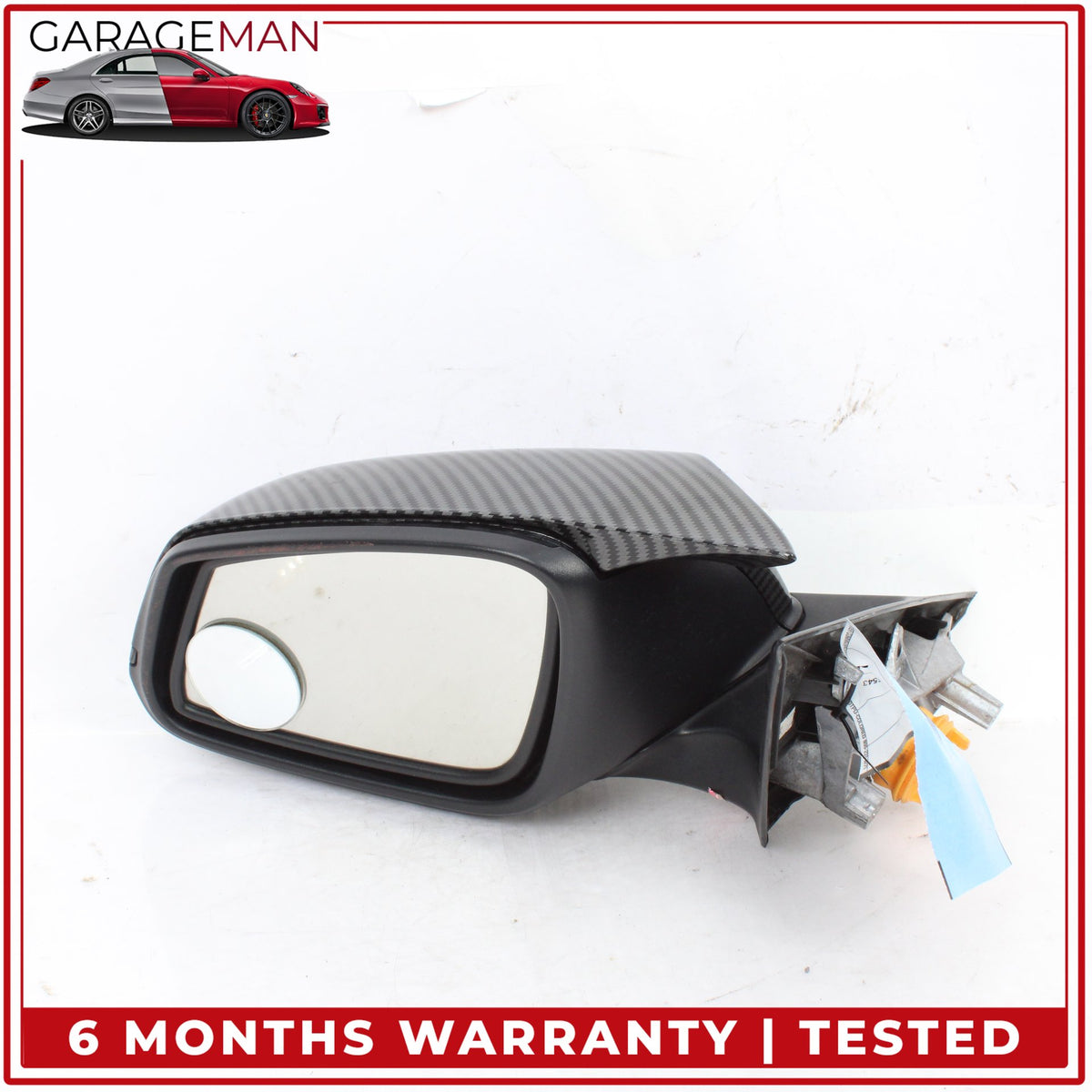 2012-2018 BMW 328i F30 Front Left Side Door Rear View Mirror Carbon Fiber OEM