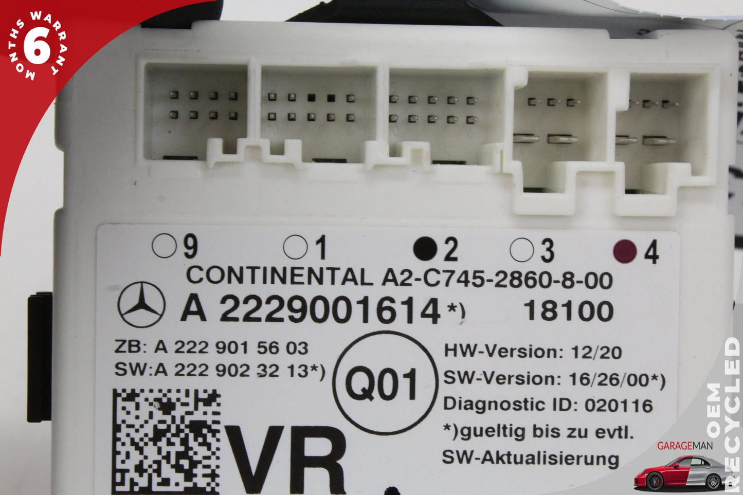 15-19 Mercedes-Benz C350e W205 Right Front Door Control Module 2229001614