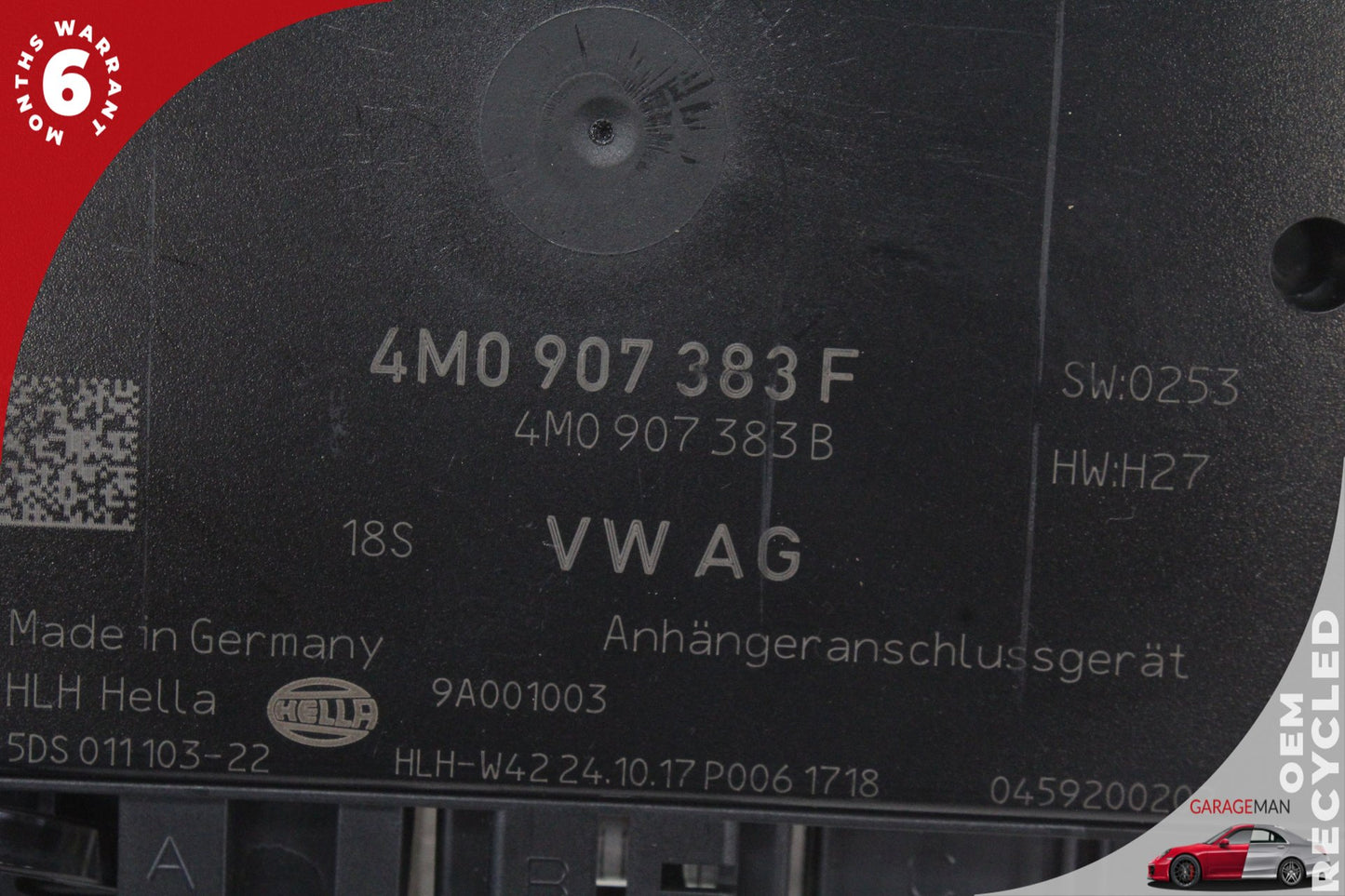 2018-2024 Audi Q5 SQ5 Rear Trailer Detection Control Module Unit 4M0907383F OEM