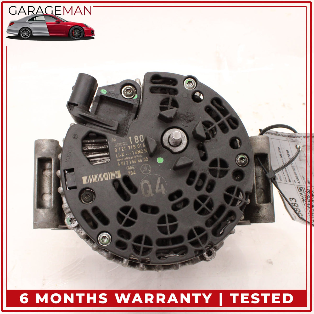2006-2012 Mercedes W164 ML350 R350 E550 Alternator Generator 0131545602 OEM