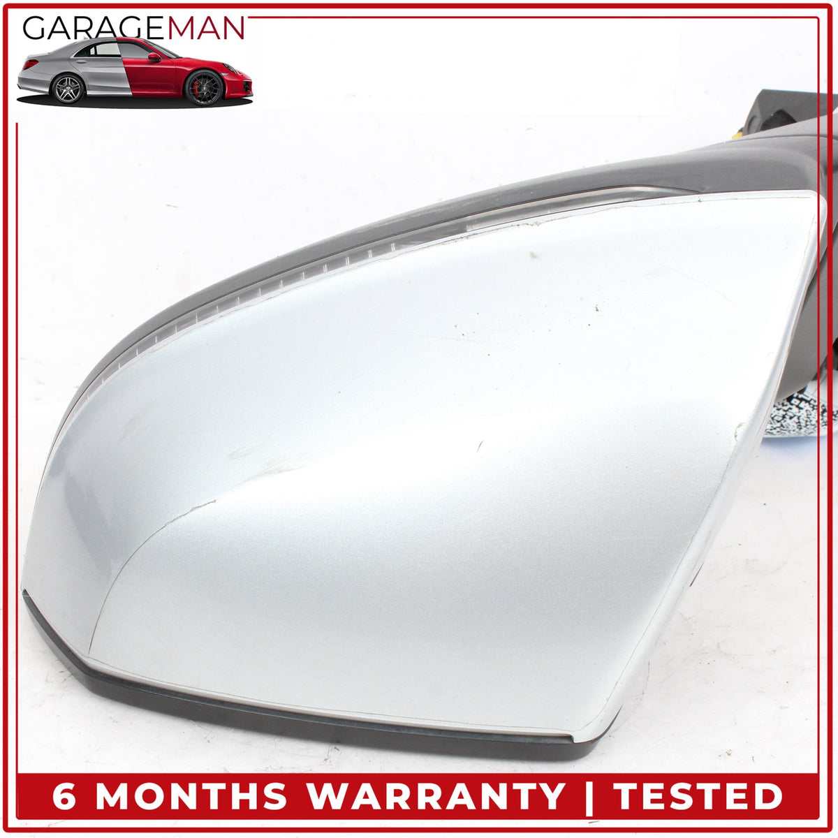 2017-2019 Audi Q7 Front Left Door Rear View Mirror w/ Camera Silver Metallic OEM