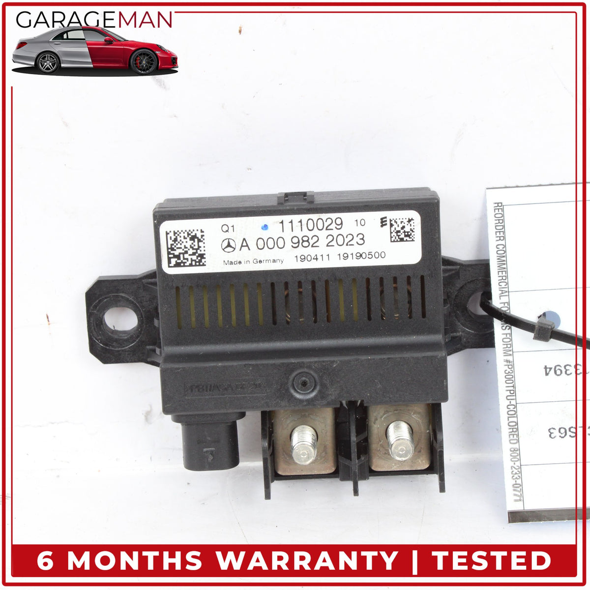 2006-2018 Mercedes W218 CLS63 AMG CLS400 Battery Monitoring Control Module OEM