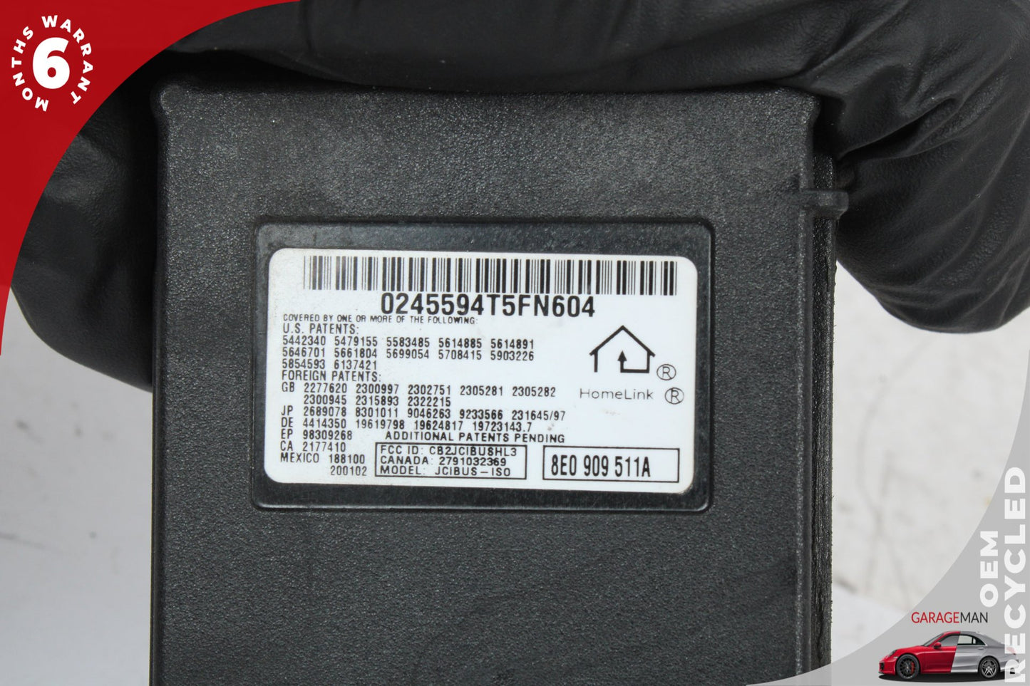 07-09 Audi Q7 SUV HomeLink Garage Door Opener Control Module 8E0909511A Genuine