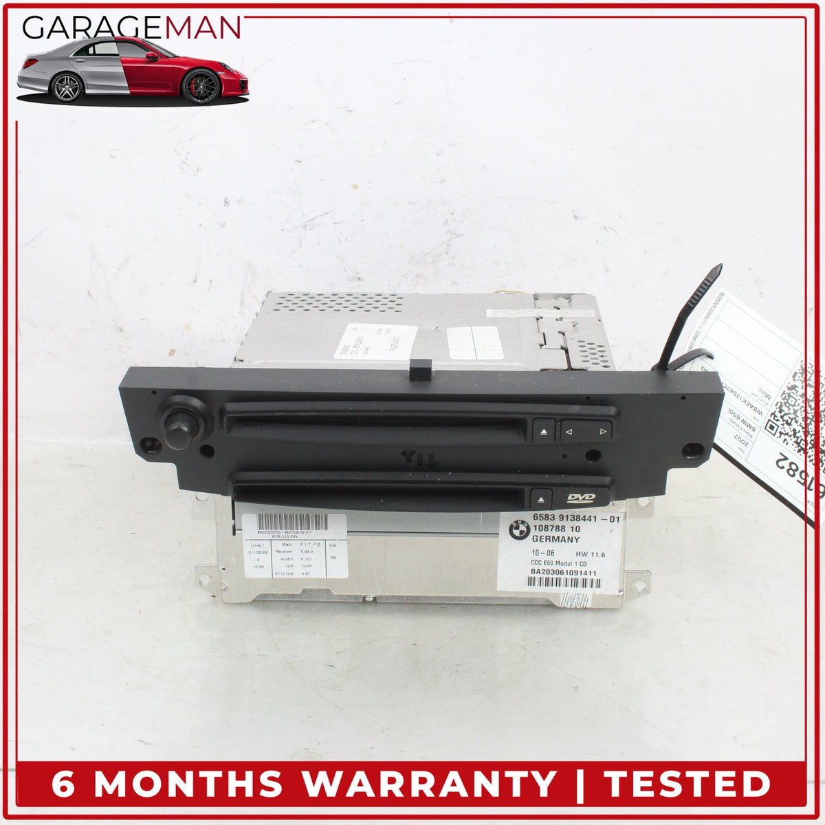 2004-2010 BMW 650i E64 Front Navigation Radio CD Head Unit CCC 9138441 OEM