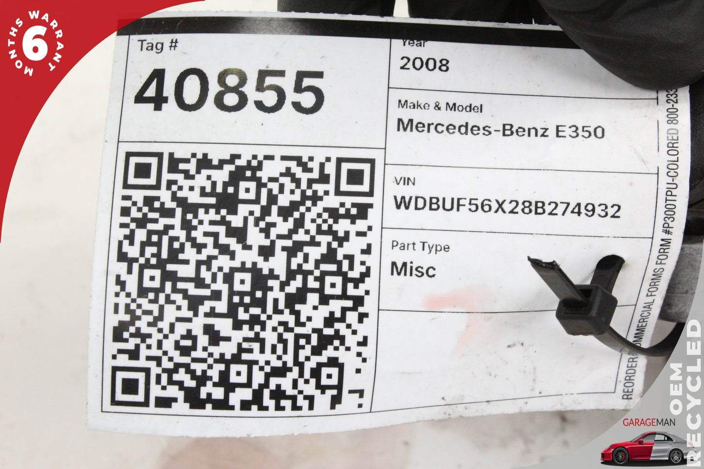 06-09 Mercedes W211 E350 E550 CLS350 Power Steering Pump Reservoir 0054665801