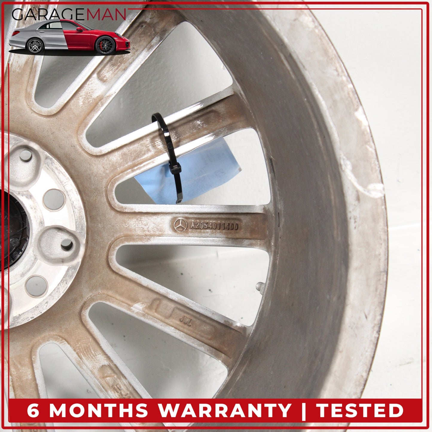 2015-2023 Mercedes W205 C300 Rear Side Wheel Rim 8.5JX19 H2 ET52 2054011400 OEM