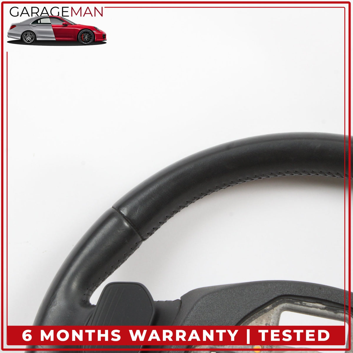 2011-2018 Audi A8 S8 Steering Wheel w/ Paddle Shifters Leather Black OEM