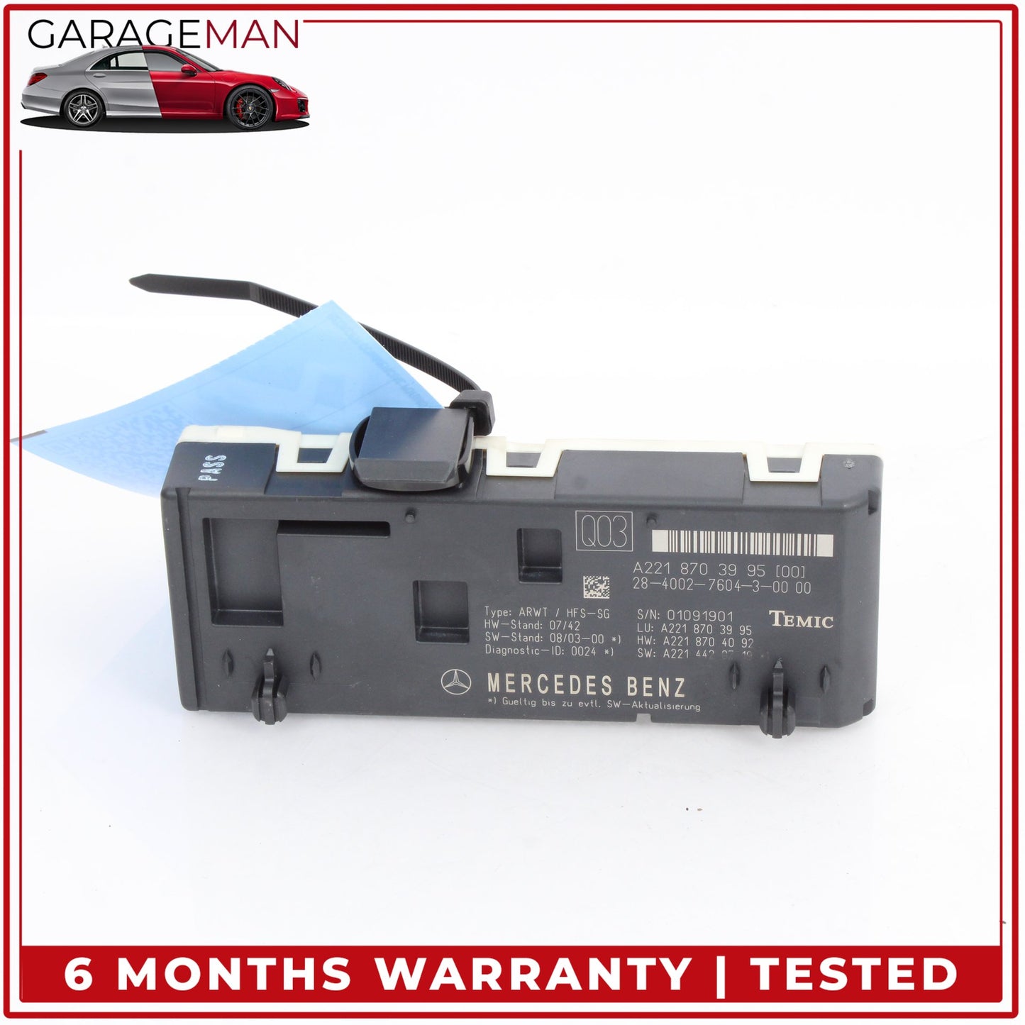 2007-2014 Mercedes-Benz CL550 W216 Coupe Trunk Release Remote Open Close Module 2218703995 OEM