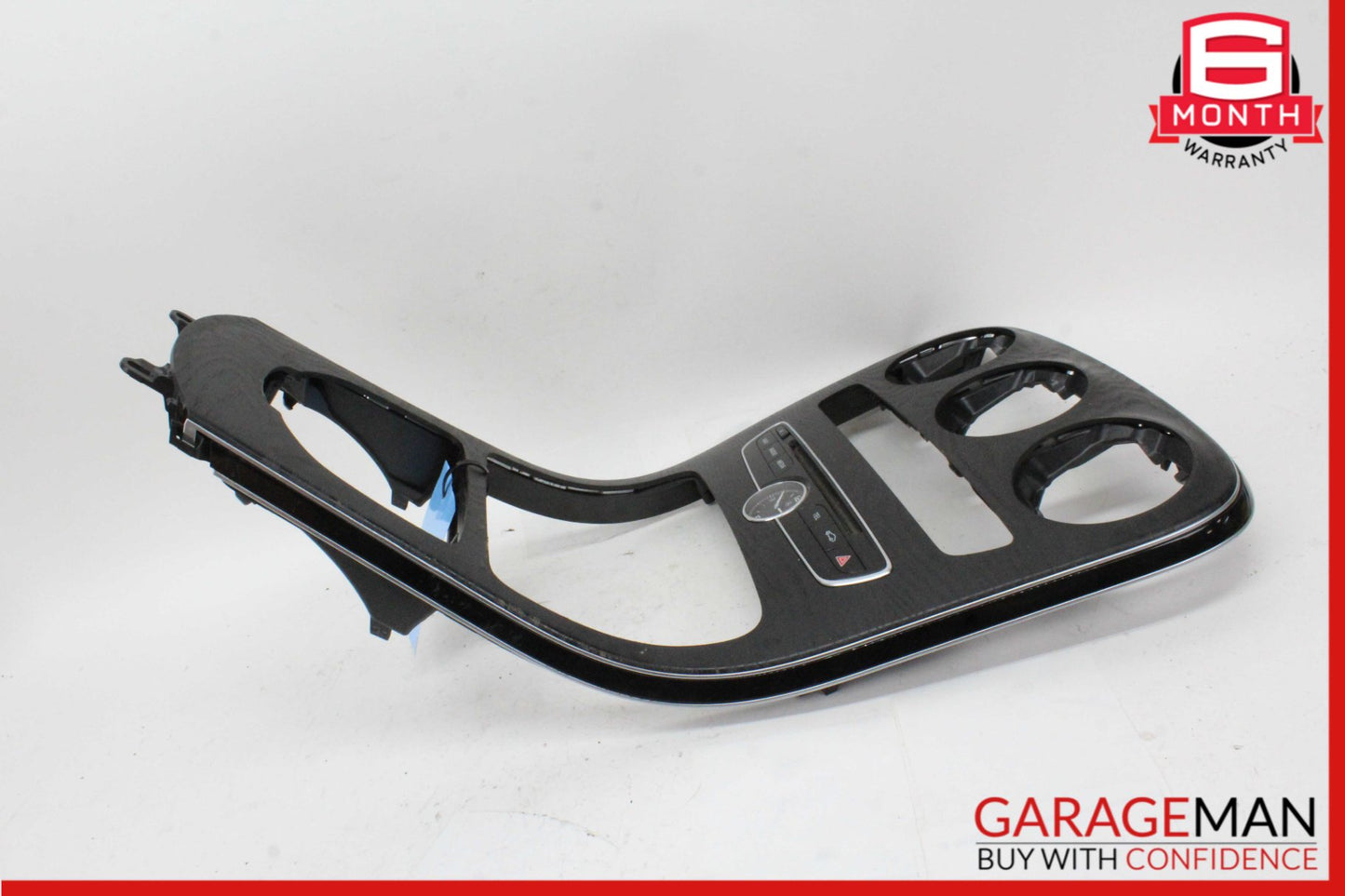 15-18 Mercedes W205 C300 Center Console Trim Bezel w/ Control Switch & Clock OEM