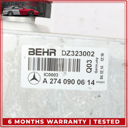 2015-2020 Mercedes W205 C300 SLC300 Intercooler Air Cooler Radiator OEM