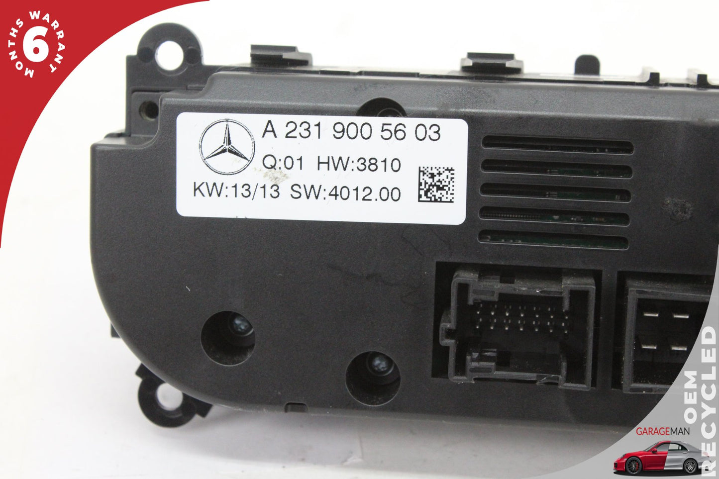 13-20 Mercedes-Benz SL500 R231 Convertible A/C Heater Climate Control Switch 2319005603