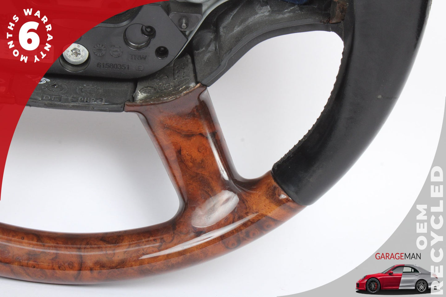 2007-2010 Mercedes W221 S550 Steering Wheel w/ Paddle Shifters Wood OEM
