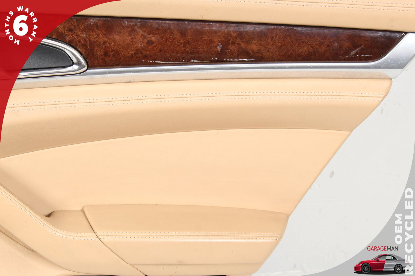2010-2016 Porsche Panamera 970 Rear Right Side Door Trim Panel Beige OEM