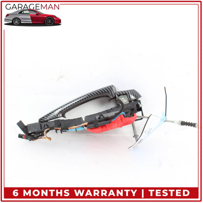 2012-2018 BMW 328i F30 Front Left Exterior Door Handle Carbon Fiber 7321639 OEM