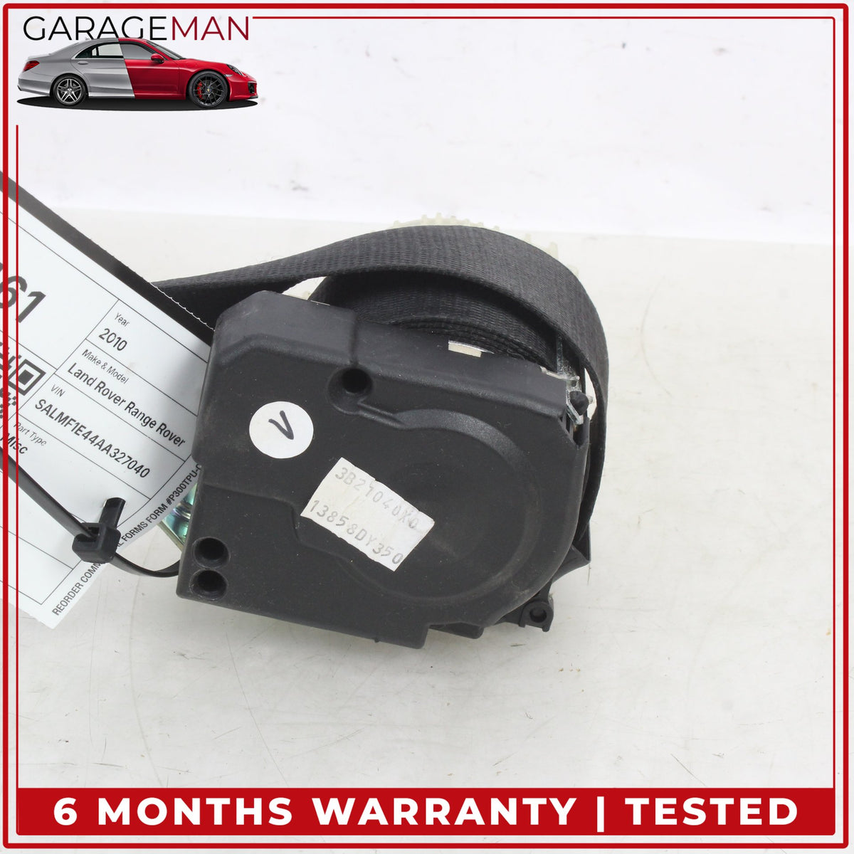 2010-2012 Land Rover Range Rover L322 Front Right Side Seat Belt 13858DY350 OEM