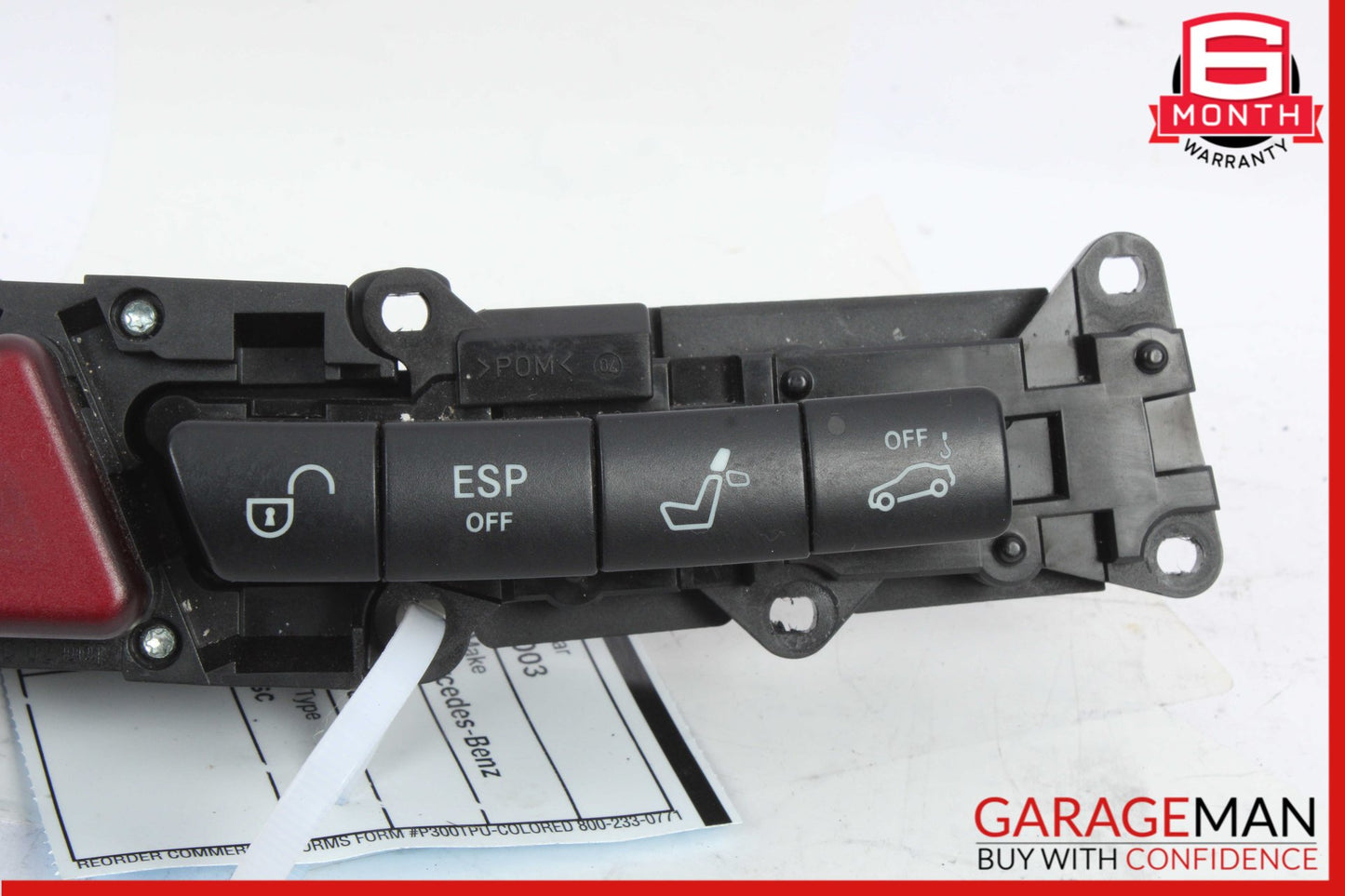 2003-2006 Mercedes W220 S55 AMG Hazard Switch Control Panel 2208216558 OEM