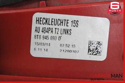 2012-2017 Audi RS5 8T Convertible Rear Left Inner Tail Light 8T0945093D