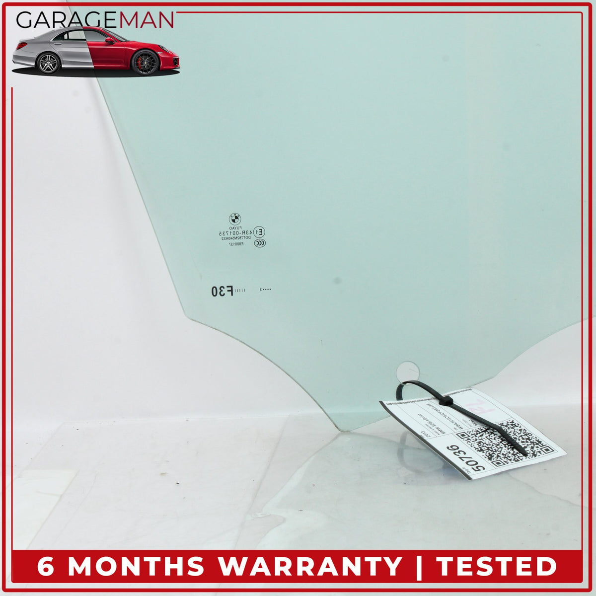 2012-2018 BMW 320i xDrive Front Left Driver Side Door Window Glass 7259825 OEM
