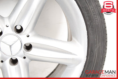 2003-2006 Mercedes R230 SL500 5 Spoke Rear Wheel Rim w/ Tire 9.5JX18H2 ET40 OEM