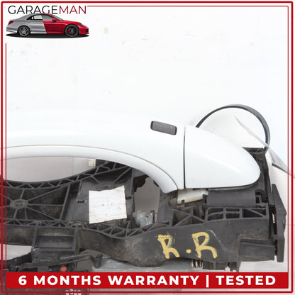 2007-2015 Audi Q7 Rear Right Side Exterior Door Handle White Metallic OEM