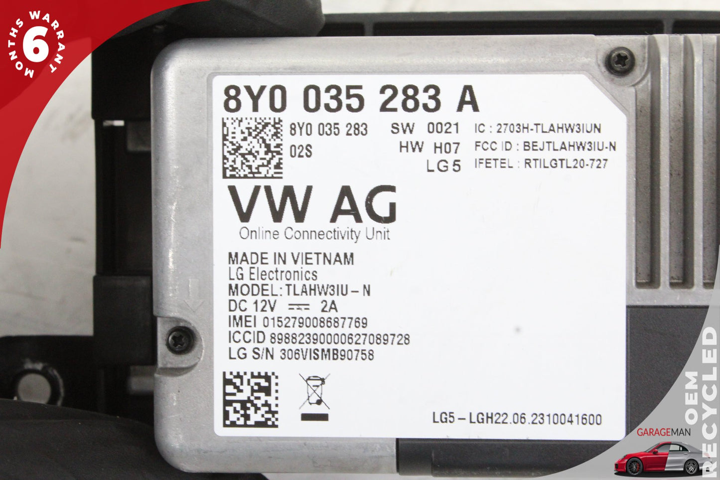 2022-2024 Audi A3 S3 Phone Communication Control Module Unit 8Y0035283A OEM