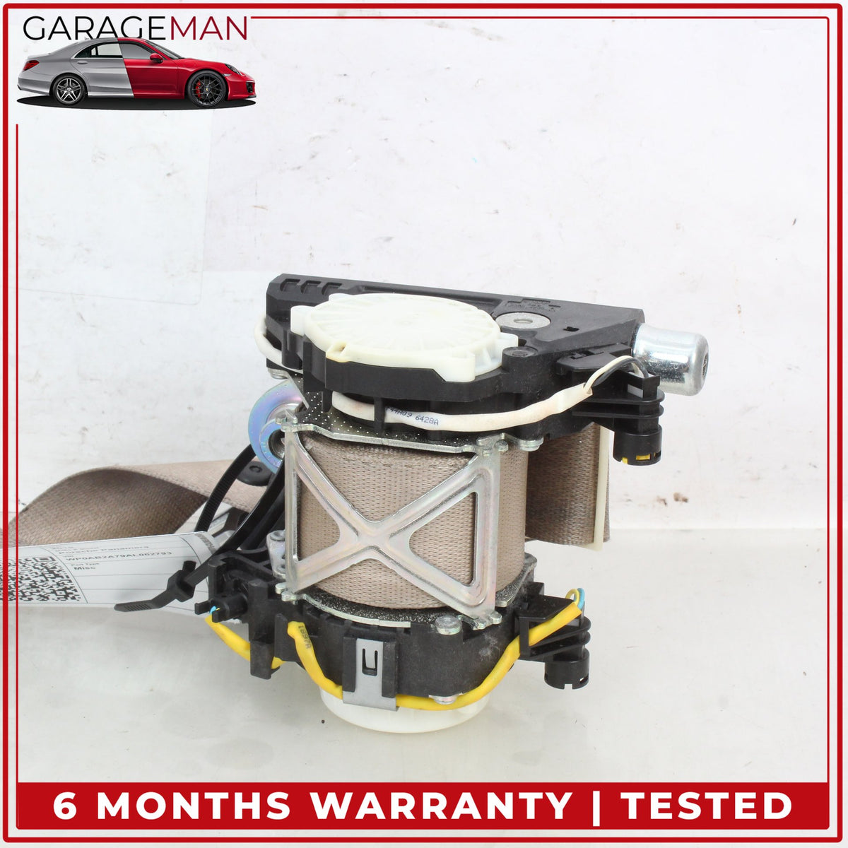 2010-2016 Porsche Panamera 970 Front Left Driver Side Seat Belt Beige OEM