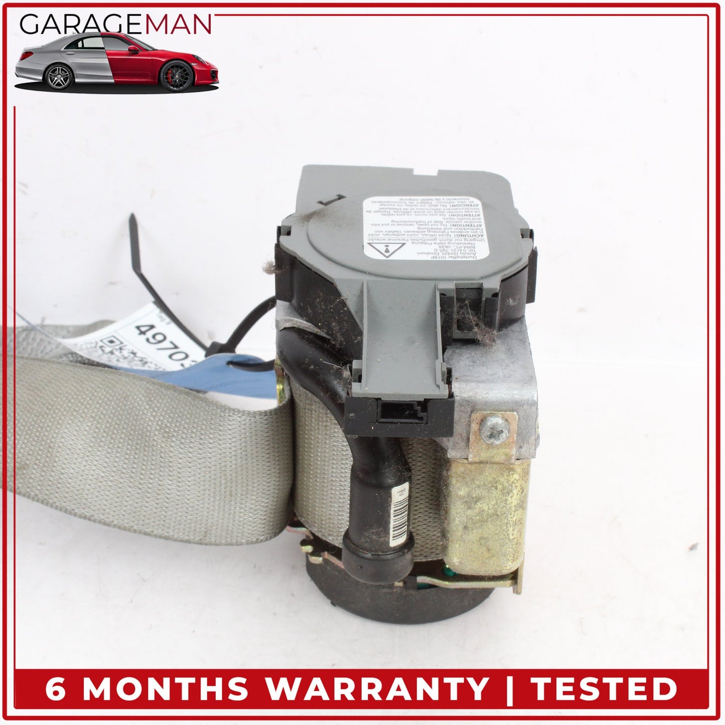1998-2002 Mercedes W210 E320 Wagon Rear Left Side Second Row Seat Belt Gray OEM