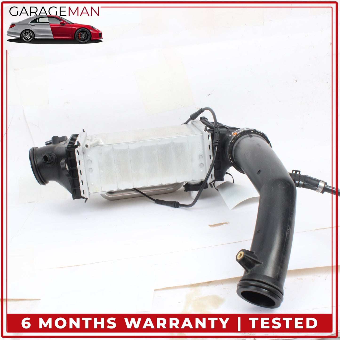 2015-2020 Mercedes W205 C300 Intercooler Radiator w/ Air Intake Pipe Hose OEM