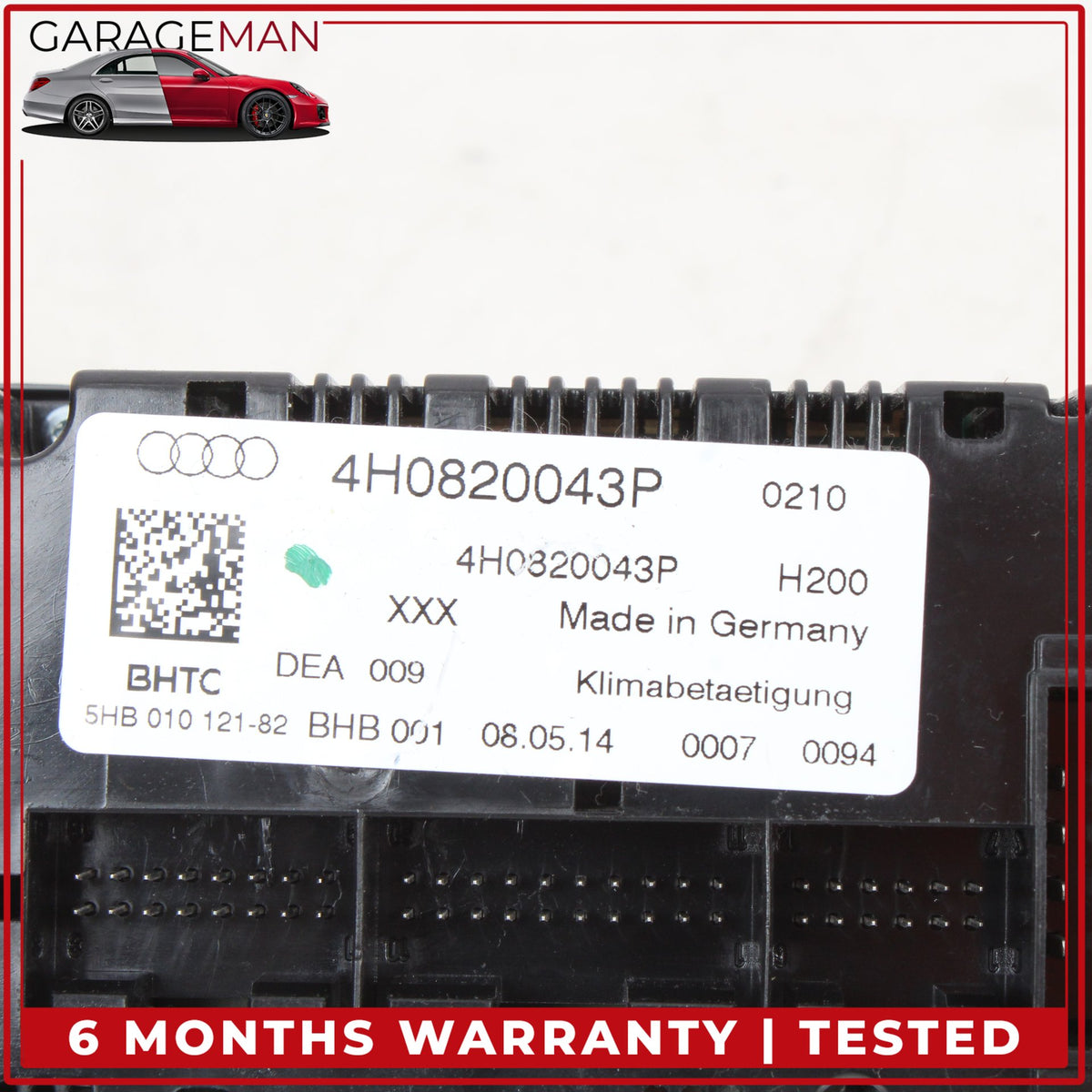 2011-2018 Audi A8 S8 Front AC A/C Temperature Climate Control Switch Panel OEM