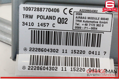 14-17 Mercedes W222 S550 Rear Left Driver Side Quarter Airbag Air Bag OEM