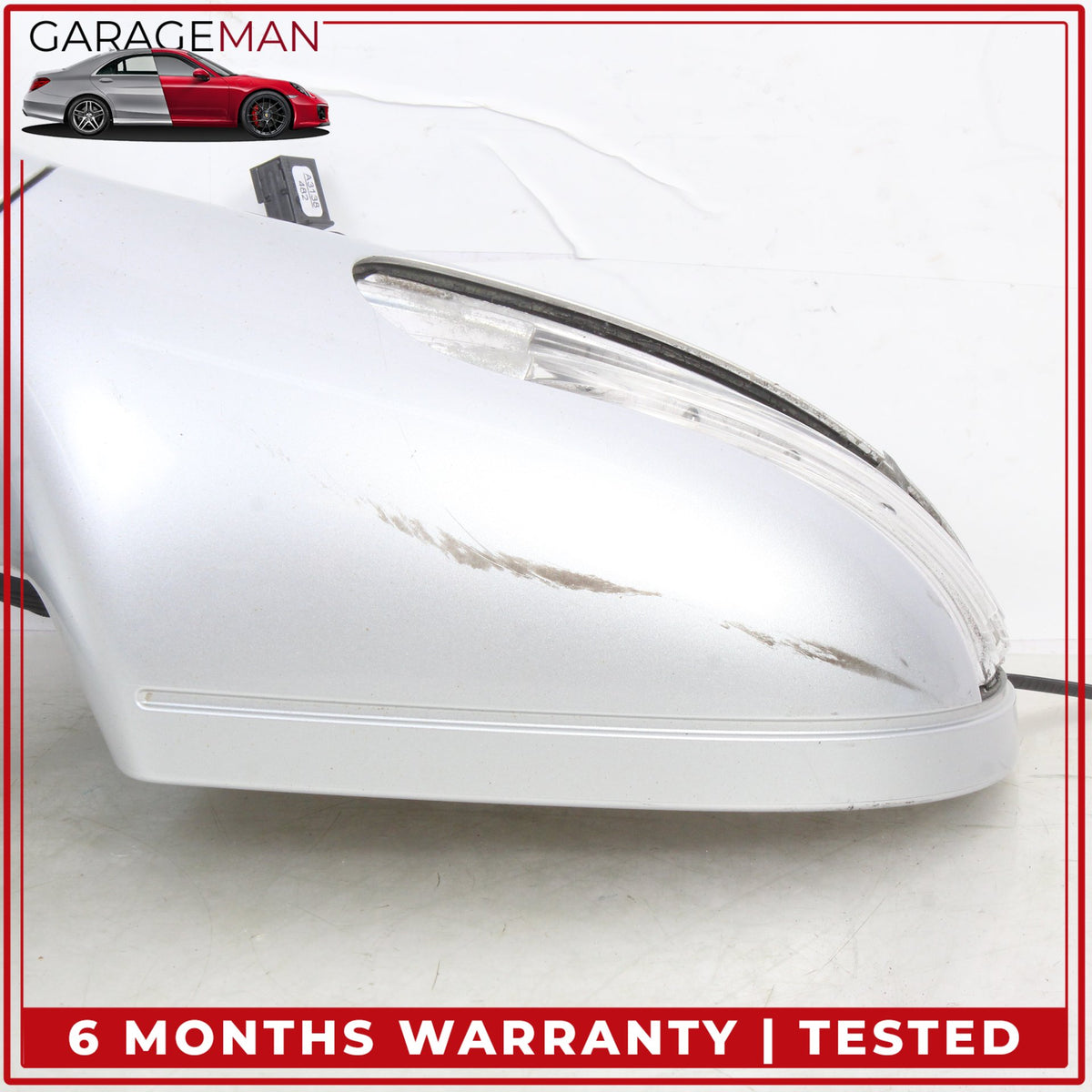 2005-2008 Mercedes R171 SLK280 Right Door Rear View Mirror Silver Metallic OEM