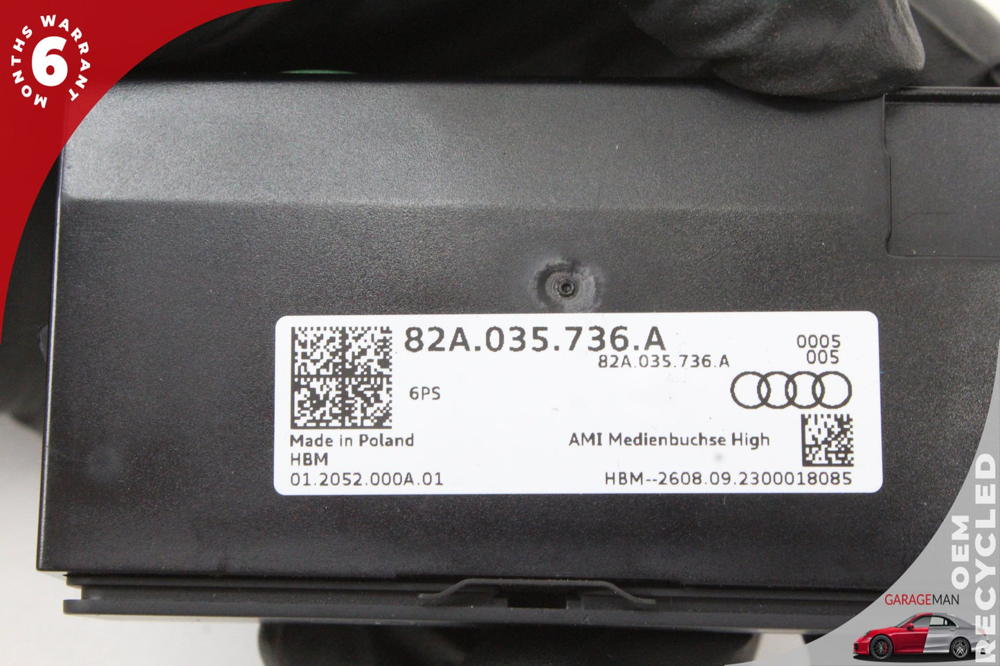 2022-2024 Audi A3 Sedan Audio Auxiliary Jack USB Port 82A035736A Genuine